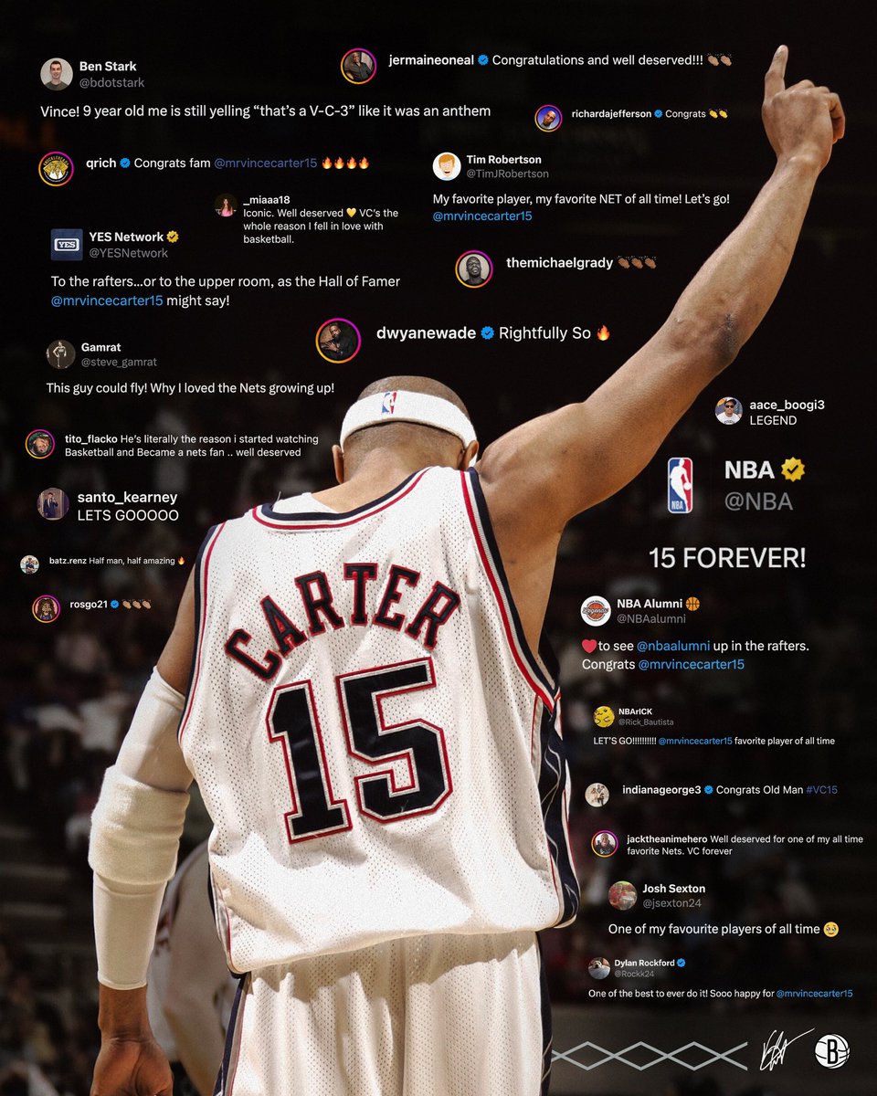 Lotta love for @mrvincecarter15 👏