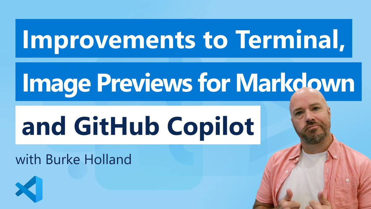 🎉 It's a VS Code Release Party. Join us for live demos on terminal improvements, image previews for Markdown and /fix in GitHub Copilot! Thursday, 8 am PST ▶️ youtube.com/watch?v=LUh1Ls… #copilot #vscode #releaseparty