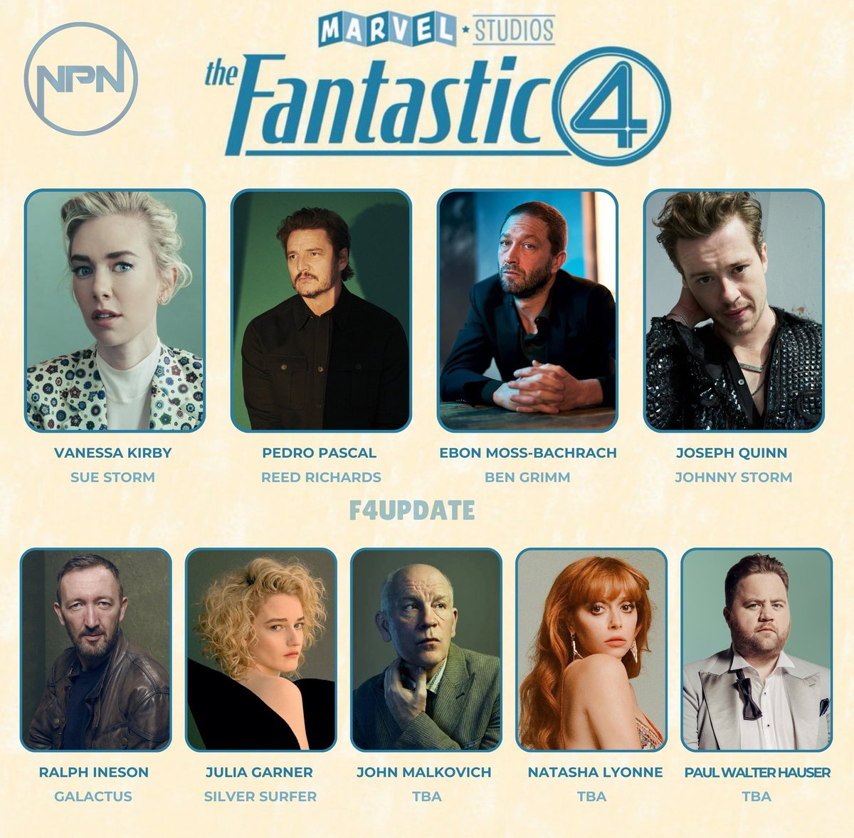 The cast of Marvel Studiosʼ ‘THE FANTASTIC FOUR,’ directed by Matt Shakman.
