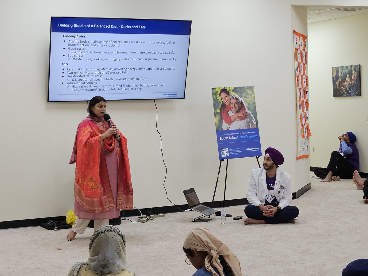 Over 90 attendees at the Richardson Gurdwara promoting #SouthAsian health with our @utswheart staff. This was the culmination of @TCUBurnettMed @parminderdeo 's incredible @SMUDedman Albert Schweitzer fellowship project!