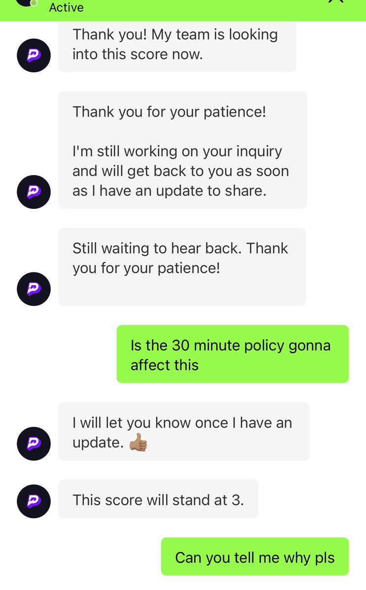 futone23's tweet photo. Do better @PrizePicks the 30 minute policy is the biggest joke βΉ contact them right after the game still π€¦ββοΈ and not to mention This happens a lot specially if you bet on soccer
#GamblingXs #GamblingCommunity #prizepick #scampick https://t.co/oth0ZaT1gz