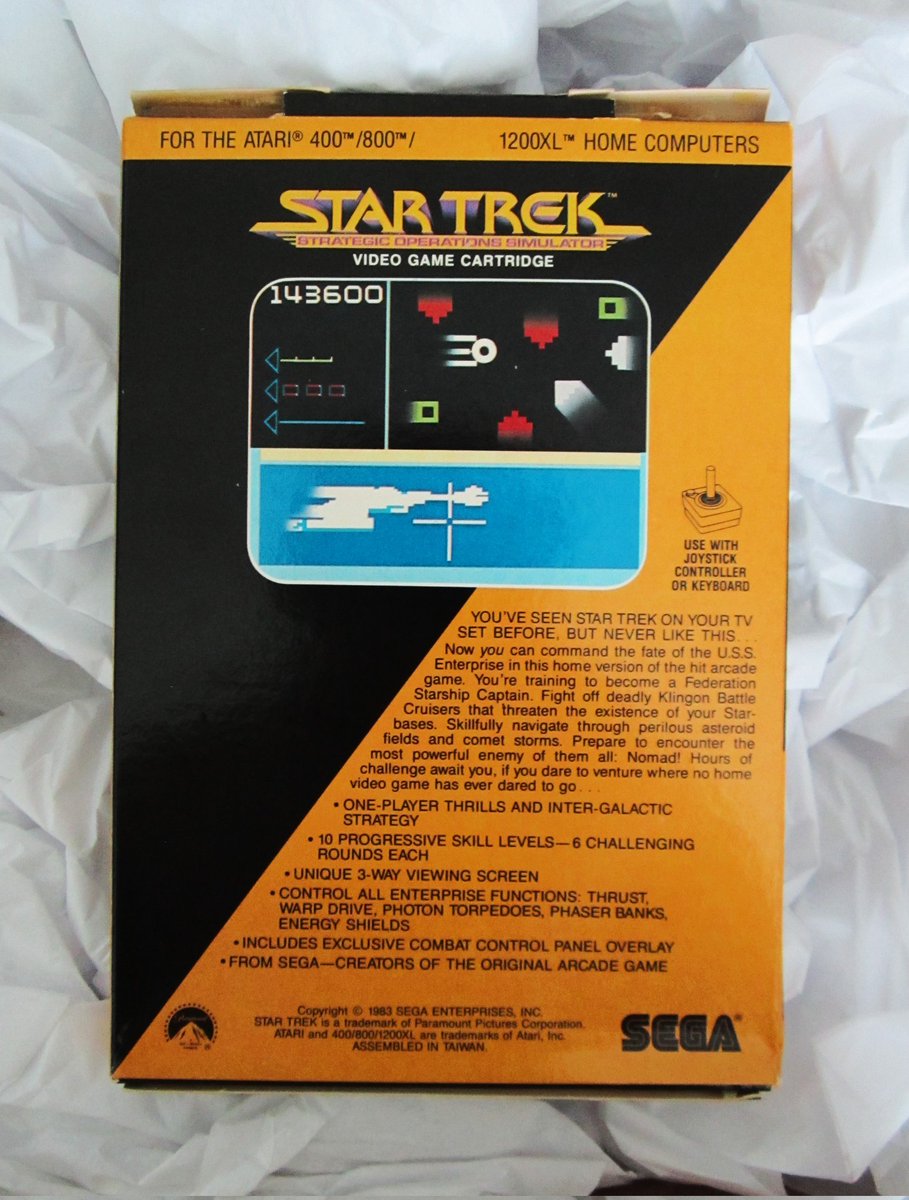 Just arrived today.  The arcade game of Star Trek for the mighty Atari XEGS.
Complete with the controller overlay 🥲

Absolutely psyched!  If and when I start streaming as a VTuber, this will be happening 🖖👍
#retrogamer