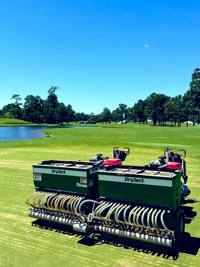 Had the privilege to bring the #DryJect difference to the immaculate Tournament Course at the Woodlands Country Club yesterday, home of the <a href="/InsperityInvtnl/">Insperity Invitational</a>. Big thanks to <a href="/WCCTour_Super/">Connor Jordan</a> &amp; his awesome crew. Sand channel pic below is almost as sweet as this course!🔥