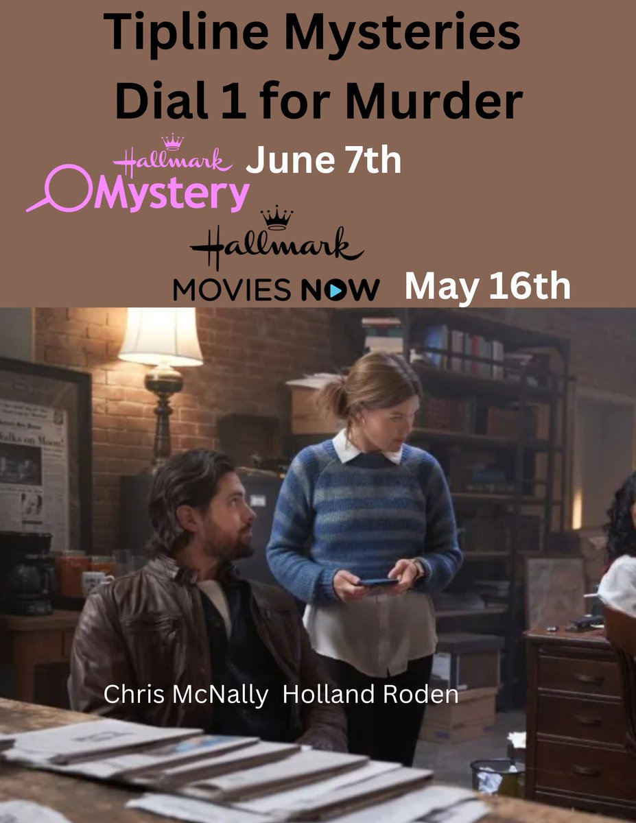This is going to be so good.
We want a series!!
#Tiplinemysteriesdial1formurder 
#chrismcnally 
@ChrisMcNally_ 
@hollandroden 
@hallmarkmystery