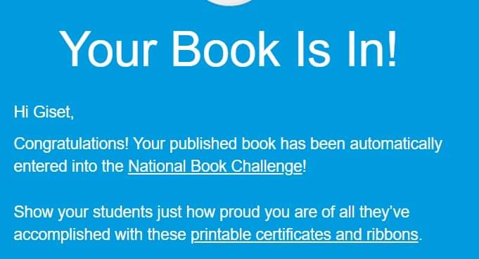 GisetKing's tweet photo. So proud of my Prek Students. We wrote and published a book, and now they are part of a National Contest!!!
#proudauthors #alvinisd #writersinthemaking #prekbilingue #studentreasures https://t.co/KlVFM1cSs1