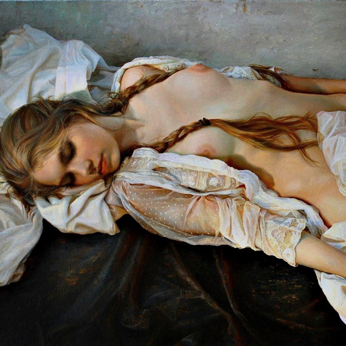 🌹💜🌹
'Sensuality is the path to deeper understanding of the human being, where body and spirit intertwine in an eternal dance of pleasure and knowledge.' 
- - - - Friedrich Nietzsche. 🪶💜

Serge Marshennikov. (1971)🖌️🌹
Russian Painter, Hyperrealism.