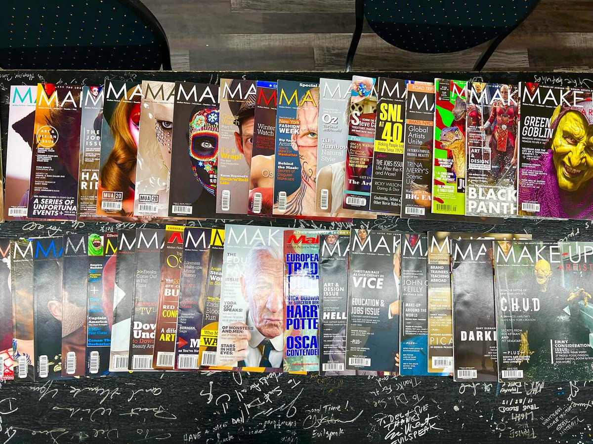 A large group of Makeup Magazines at Dark Delicacies $5 each. Time to fill in your collection. Dark Delicacies is open Tuesday through Sunday