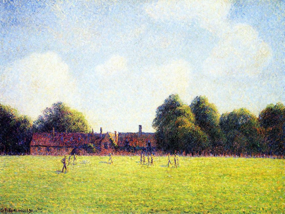 Hampton Court Green, London wikiart.org/en/camille-pis…