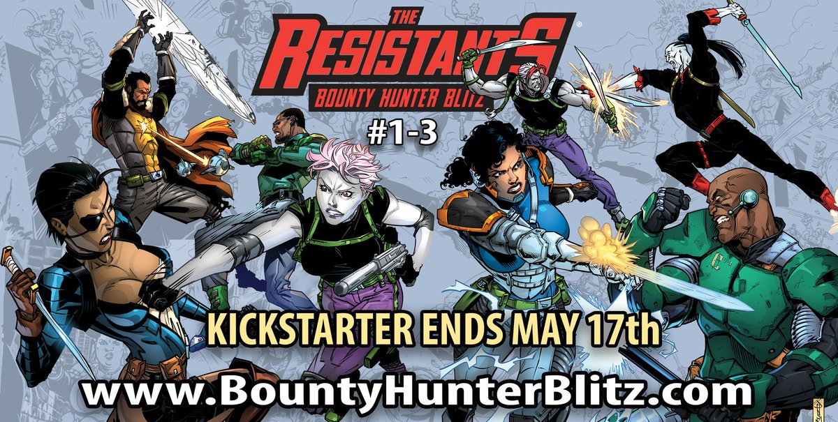 Only two days left to fund our books! We can do it! By KJ Kaminski, Emmanuel Ordaz Torres, and little ol' me. #comics #indiecomics #comicart #kickstarter #crowdfunding BountyHunterBlitz.com