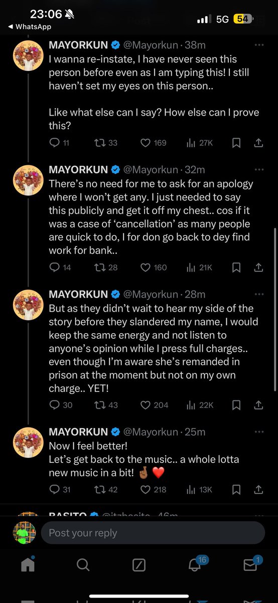 Mayorkun finally addresses the allegations from Nicki The Barbie, the girl has been in police custody for days now and Mayorkun is not ready to let go.
For an allegation of that magnitude, I fully support Mayorkun on this one.