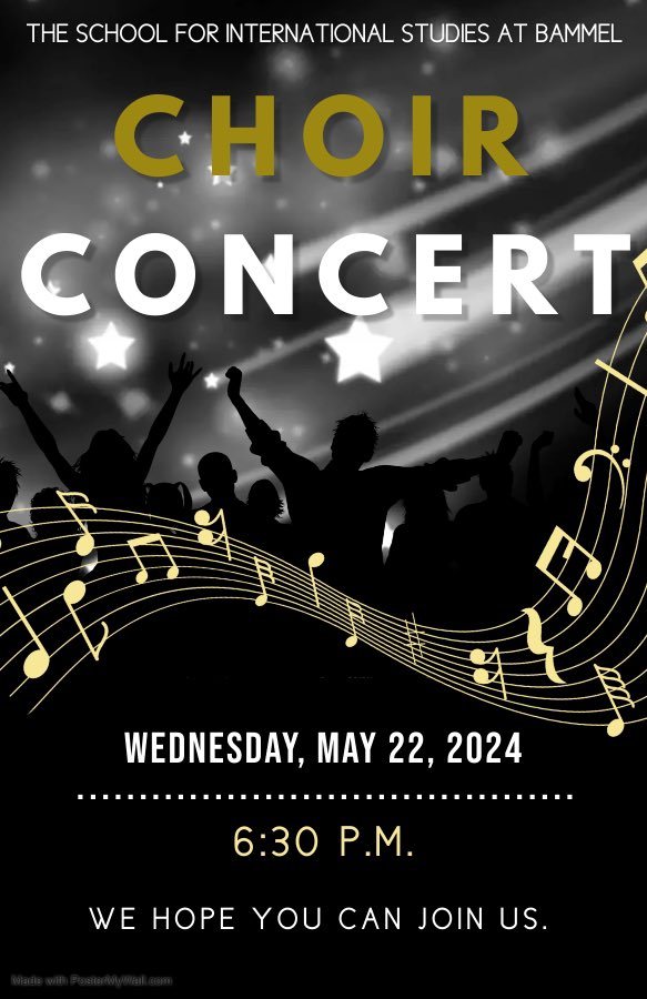 It’s time for our spring concerts. Join us @SISBPatriots for several days of beautiful music.