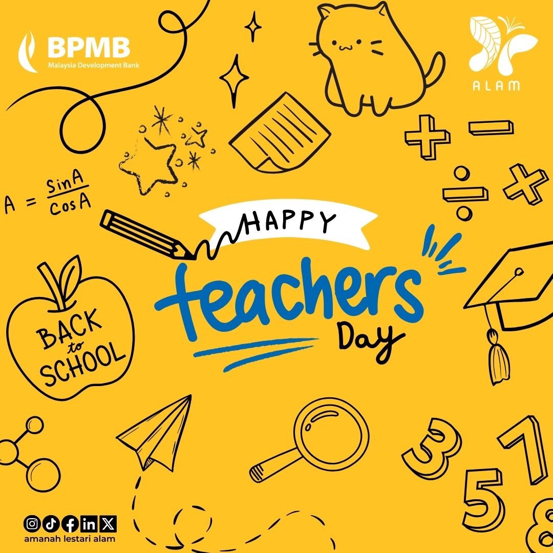 ALAM wishes all teachers a Happy Teachers’ Day!

#ALAMearth #GuruJauhariDigitalAspirasiNegaraMadani
#TeachersDay
