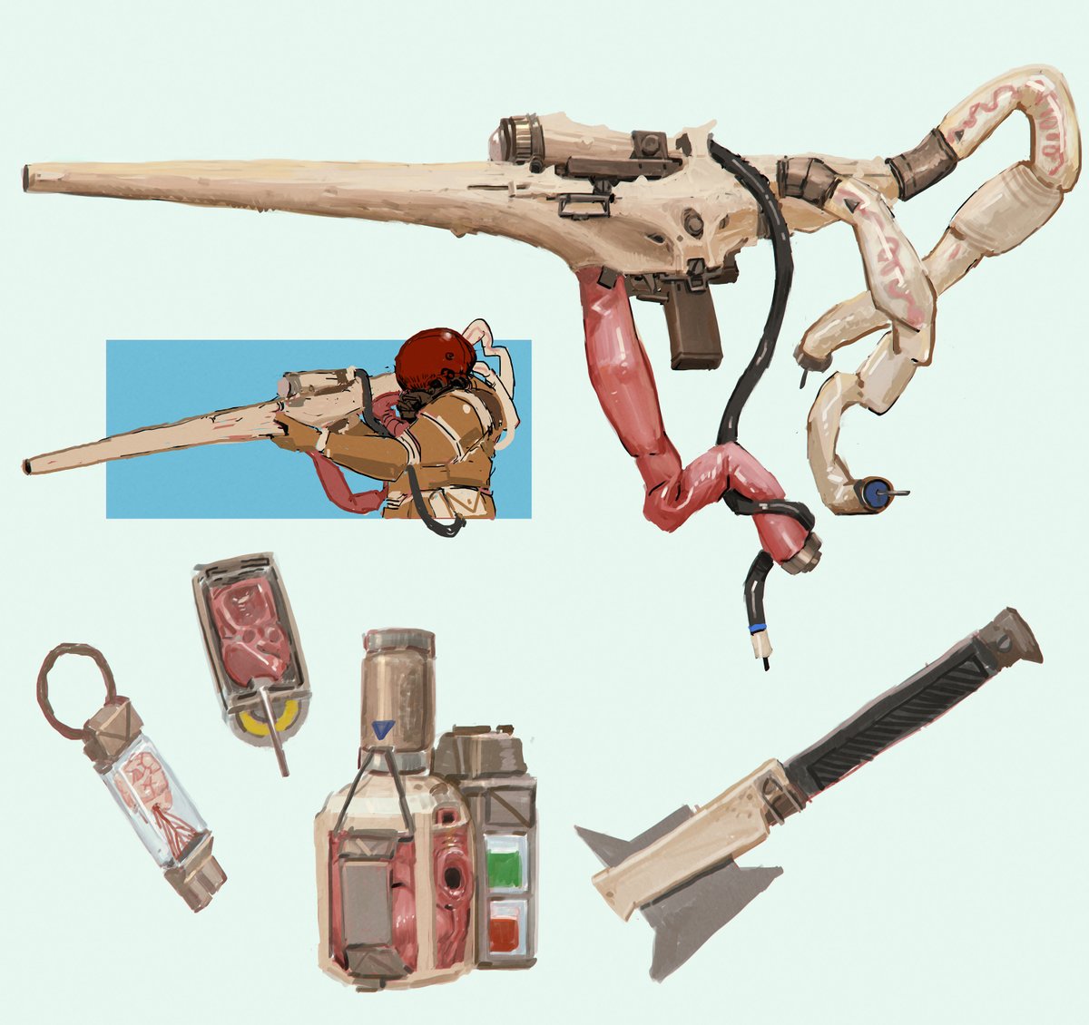 Astronaut's biomimetic survival kit #MaySketchADay 15