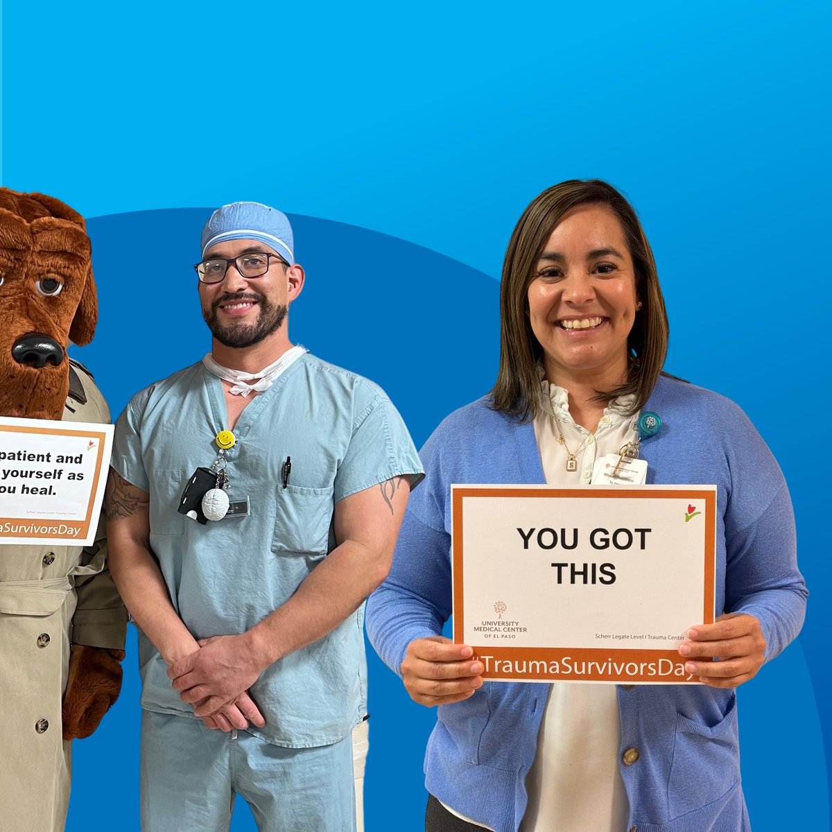 On this #NationalTraumaSurvivorsDay, we recognize the hardships trauma survivors have had to overcome & the inspiration they are for us all.

Every year, we host a blood drive in honor of our trauma survivors. Among some of our blood donors were members of @EPPOLICE & McGruff!