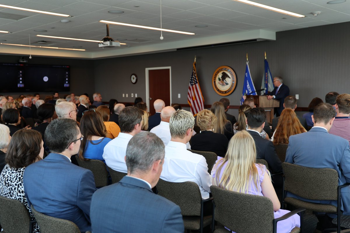 Today, the U.S. Attorney's Office recognized the exceptional work & distinguished achievements of our law enforcement partners during the United States Attorney's Awards for Law Enforcement. Thank you for your contributions to the mission of the Department of Justice.