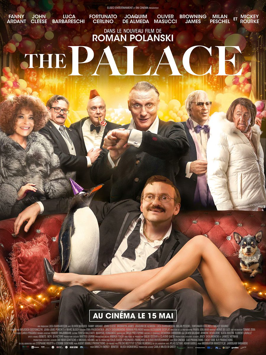 #FansDeCulture #Tousaucinéma J'ai regardé #Thepalace de #RomanPolanski avec #FannyArdant et #MickeyRourke notamment, un film à l'humour vachard réjouissant, son sens du grotesque et son mauvais esprit. Une caricature savoureuse du monde des ultra-riches 😍youtube.com/watch?v=zpNVSx…