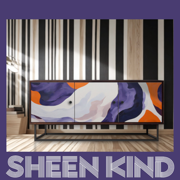 Vibrant splashes of #purple and #orange swirl together in this captivating #camouflage design #sideboard.
cutt.ly/perzQcQt
.
.
#buffet #cabinet #credenza #abstractart #visualart #popart #interiordecor #contemporarystyle #modernstyle #artfurniture #homefurniture #sheenkind