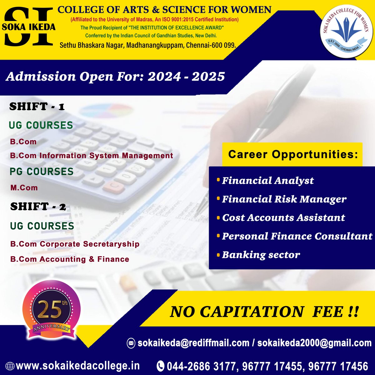 Admission Open 2024-2025
B.Com and M.Com (UG and PG Courses)

Online Admission : sokaikedacollege.in/#/online-submi…

#BCom #MCom #informationsystemmangement #analyst #finacial #careeropportunities #admissionsopen2024 #nocapitationfee #sokaikeda