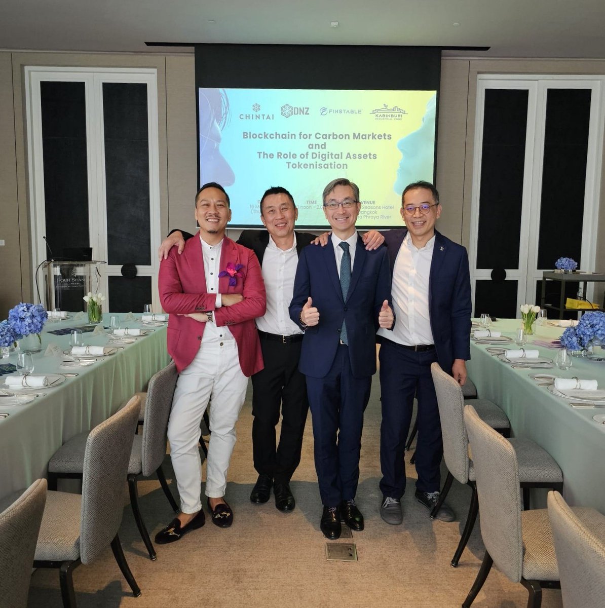 We are getting ready with our clients and partners ahead of the Blockchain for Carbon Markets event in Bangkok. #chintai #chintainetwork #carboncredits #tokenisation #digitalassets
