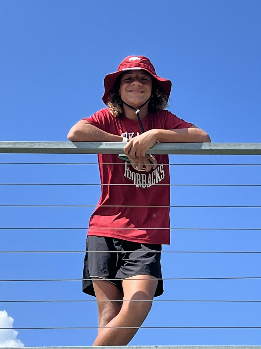 KyeWehby's tweet photo. Looking forward to this day since my sister started  playing soccer for the razorbacks! I will be attending camp on June 9th and can’t wait to showcase my skills!! 
@RonnieFouch 
@CoachMateos 
@RazorbackFB 
@wehby_mia 
@Luke__jones26 
@MReemtsen 
@apodojil11 
@ElliePodojil https://t.co/qAJob8hxyF