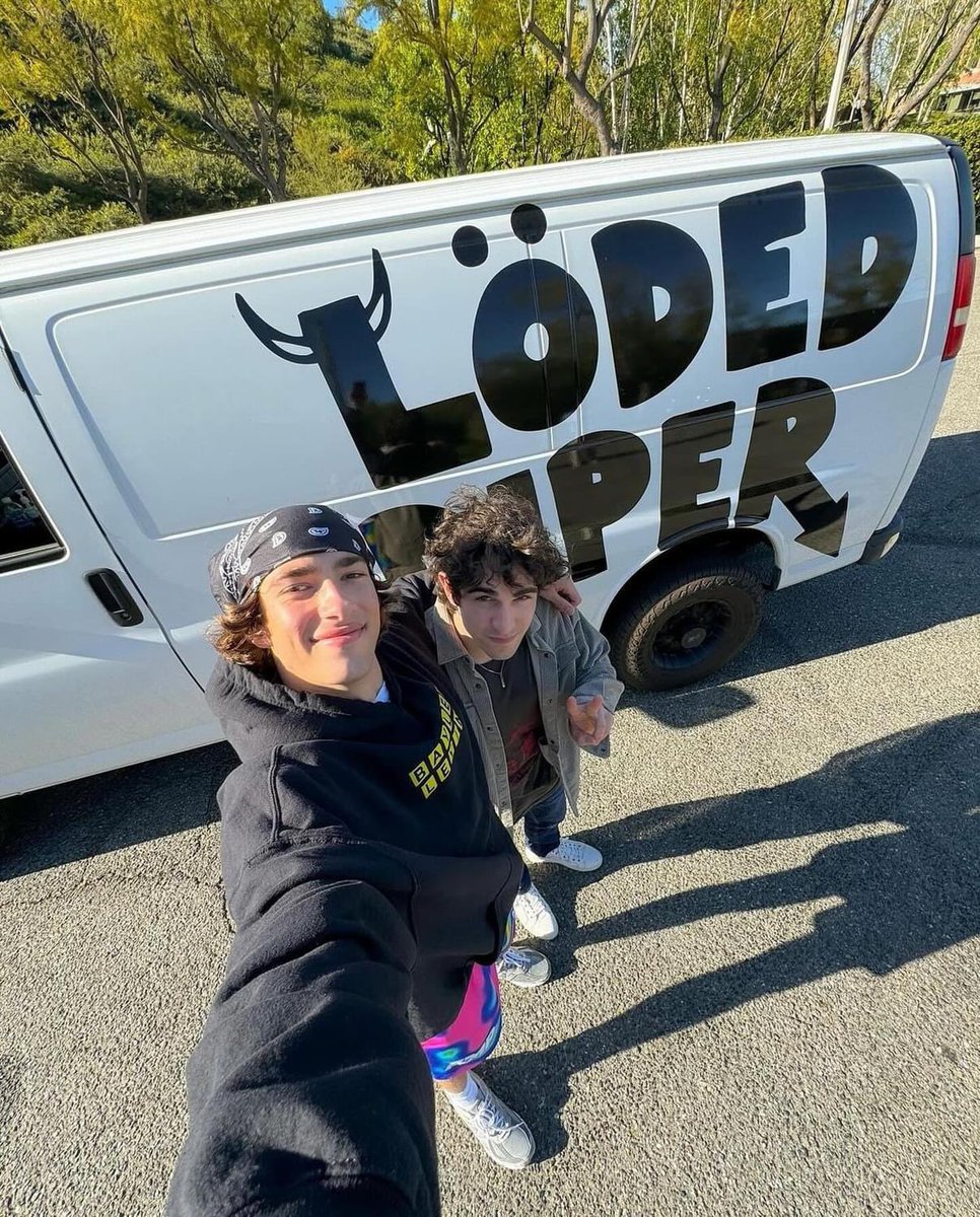 Zachary Gordon shares photos with Rodrick’s Löded Diper van from the ‘Diary of a Wimpy Kid’ series.