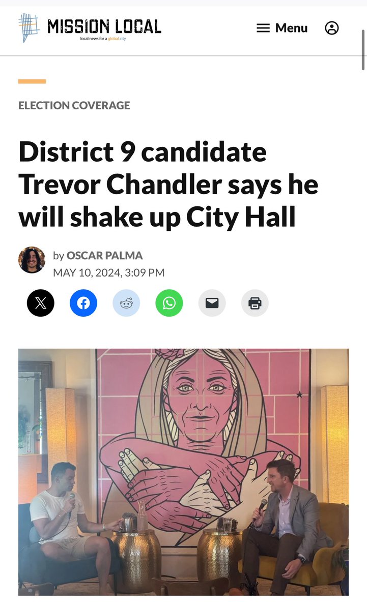 Last week I spoke at Manny’s and made it clear: it’s time to end business as usual at City Hall. If these departments want my vote without delivering for D9 residents they can meet me at my desk at 24th BART as trash floats by and explain themselves. missionlocal.org/2024/05/distri…