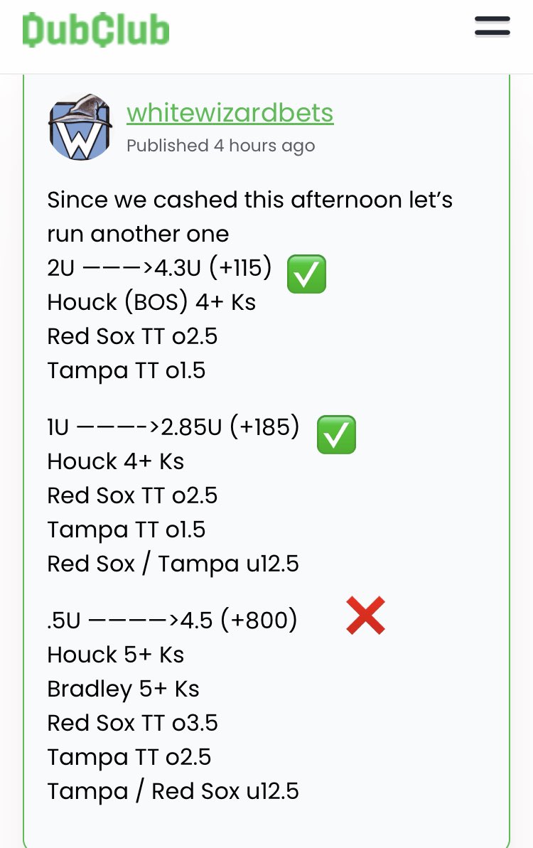 The parlay stacks are back, cash another one, we won +6.5 Units today 💰 so close to cashing all 3, missed by 1 Boston run
#GambingTwitter #GamblingCommunity  #GambingX