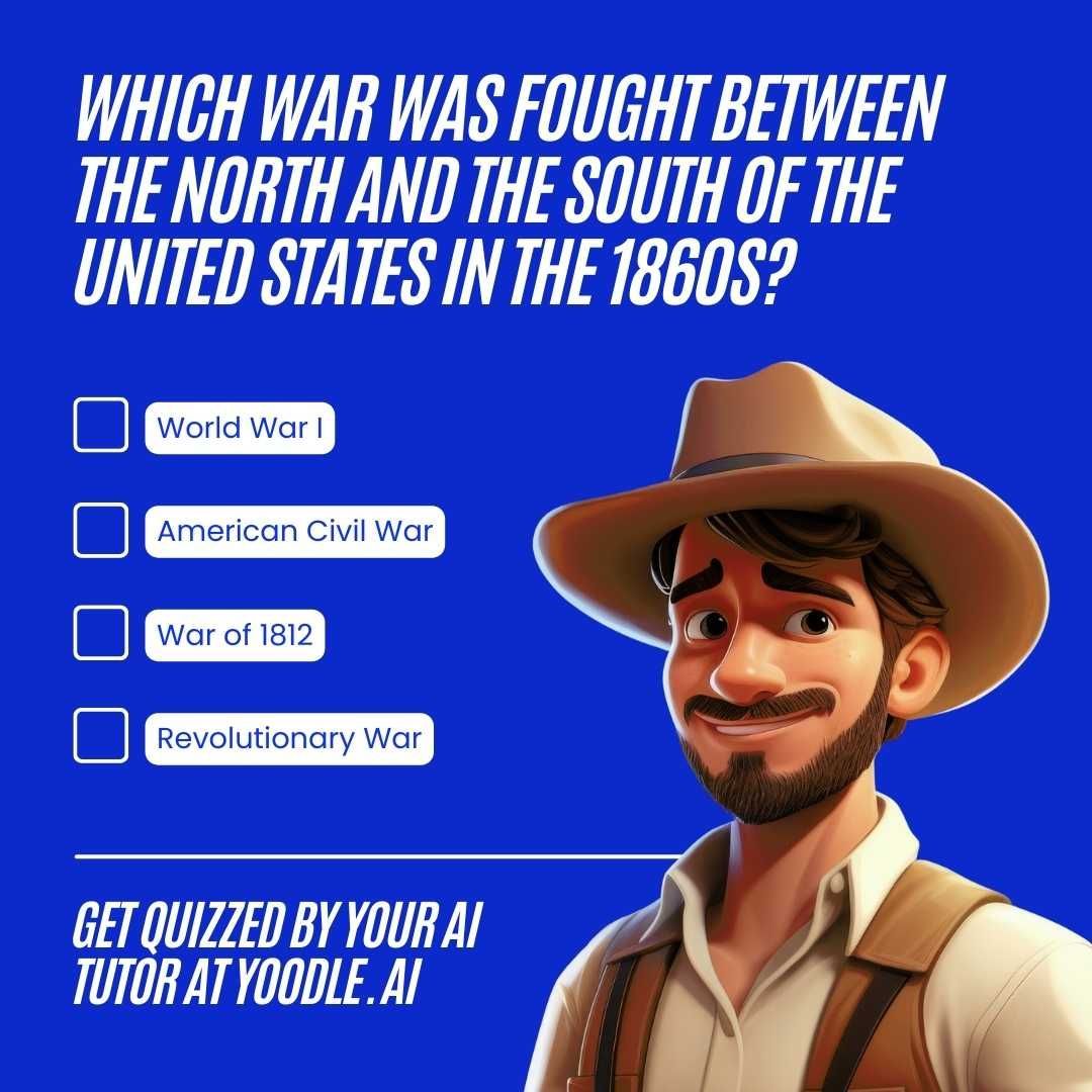 Do you know the answer? Test your history knowledge with this quick quiz! Want more brain-teasing challenges? Head over to Yoodle.AI and get quizzed by Qbot, your personal AI quiz master, on history, science, and more!

#yoodleai #studywithai #learnwithai #ai