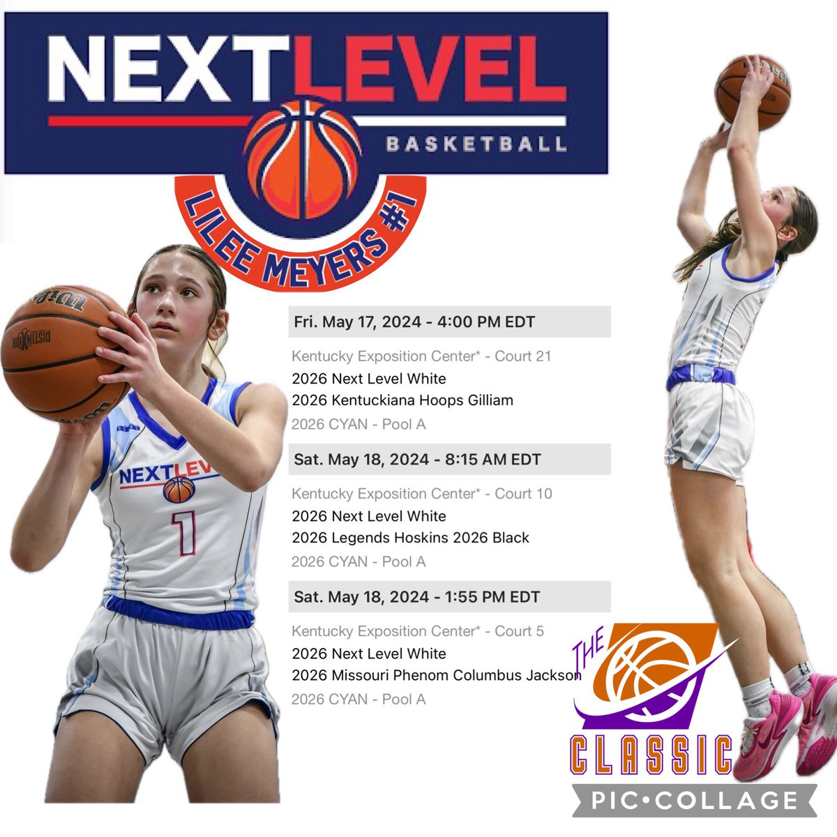 Lilee Meyers (@meyers_lilee) on Twitter photo Excited to be playing in <a href="/SelectEventsBB/">Select Events Basketball</a> The Classic this weekend with my <a href="/NextLevelNKY/">Next Level Girls Basketball</a> team! Stop by and check us out. Excited to be playing in <a href="/SelectEventsBB/">Select Events Basketball</a> The Classic this weekend with my <a href="/NextLevelNKY/">Next Level Girls Basketball</a> team! Stop by and check us out.