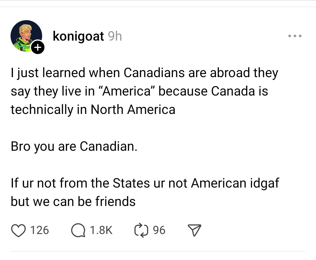 Um, literally NO Canadian ever says that.