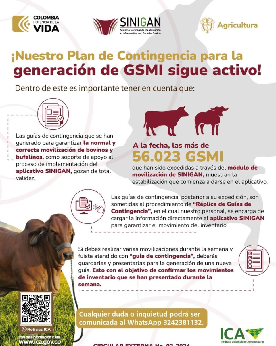 Todas las GSMI de Contingencia expedidas durante el proceso de normalización del módulo de movilización animal en SINIGAN tienen total validez. @Fedegan @jflafaurie #ConstruyendoGanaderia #OrgullosamenteGanaderos