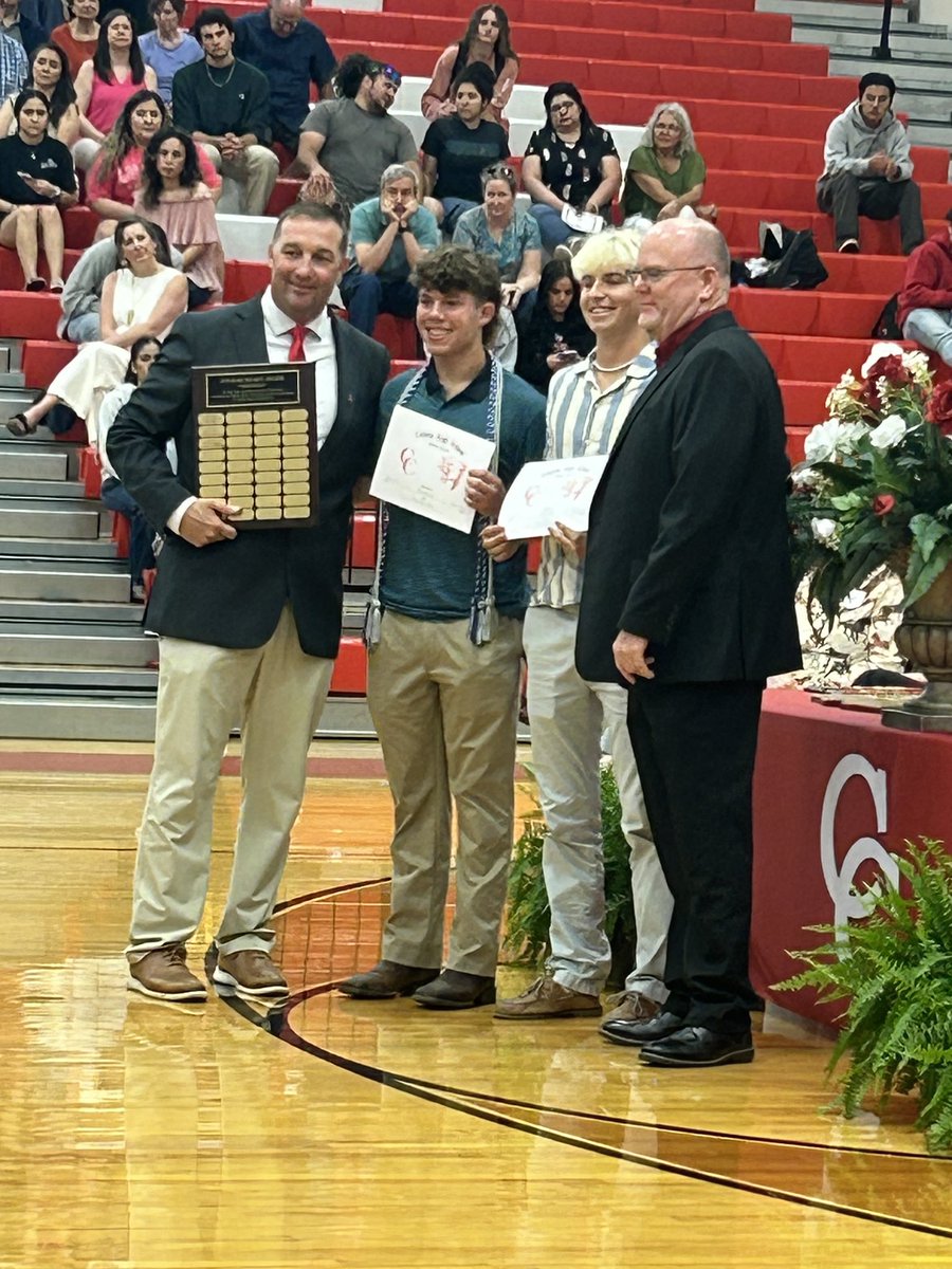 Congratulations to these student athletes! Taking care of business on the field, and in the classroom! <a href="/canyonhscougars/">Canyon HS</a> 

Colin Ott-Ben Hardy Outstanding Male Senior Award
Jackson Powers-Athletic Cougar Heart Award
Tyler Dunaway-Ben Hardy Outstanding Male Freshman Award