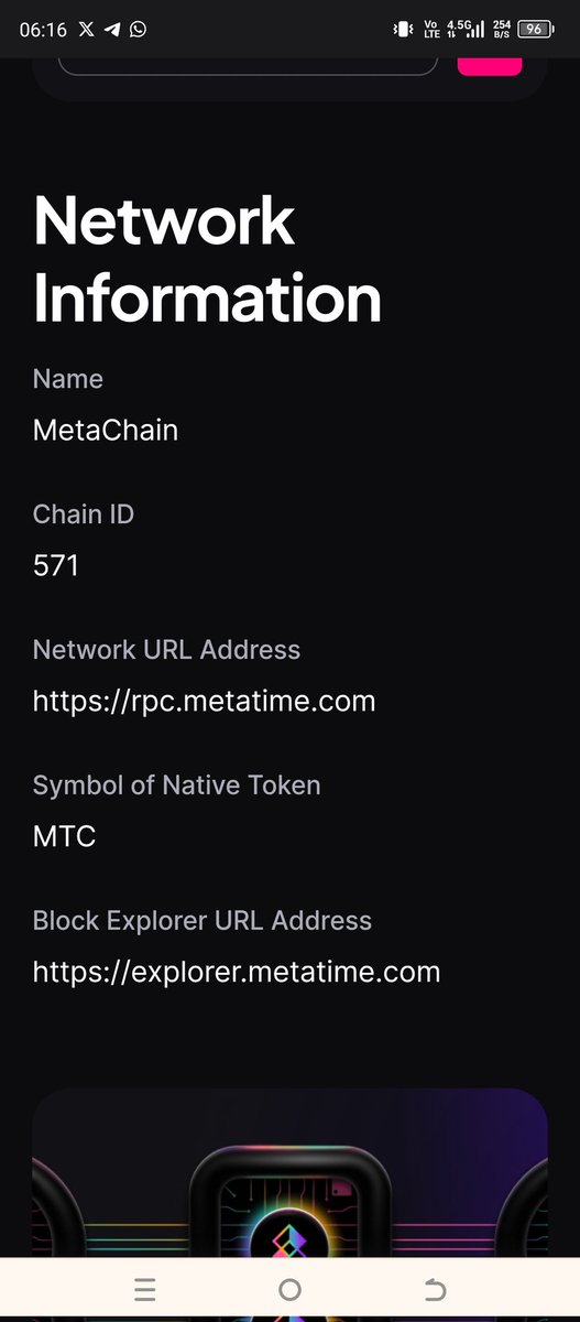 Network Information #Metatime #MetaChain #MetaLabs