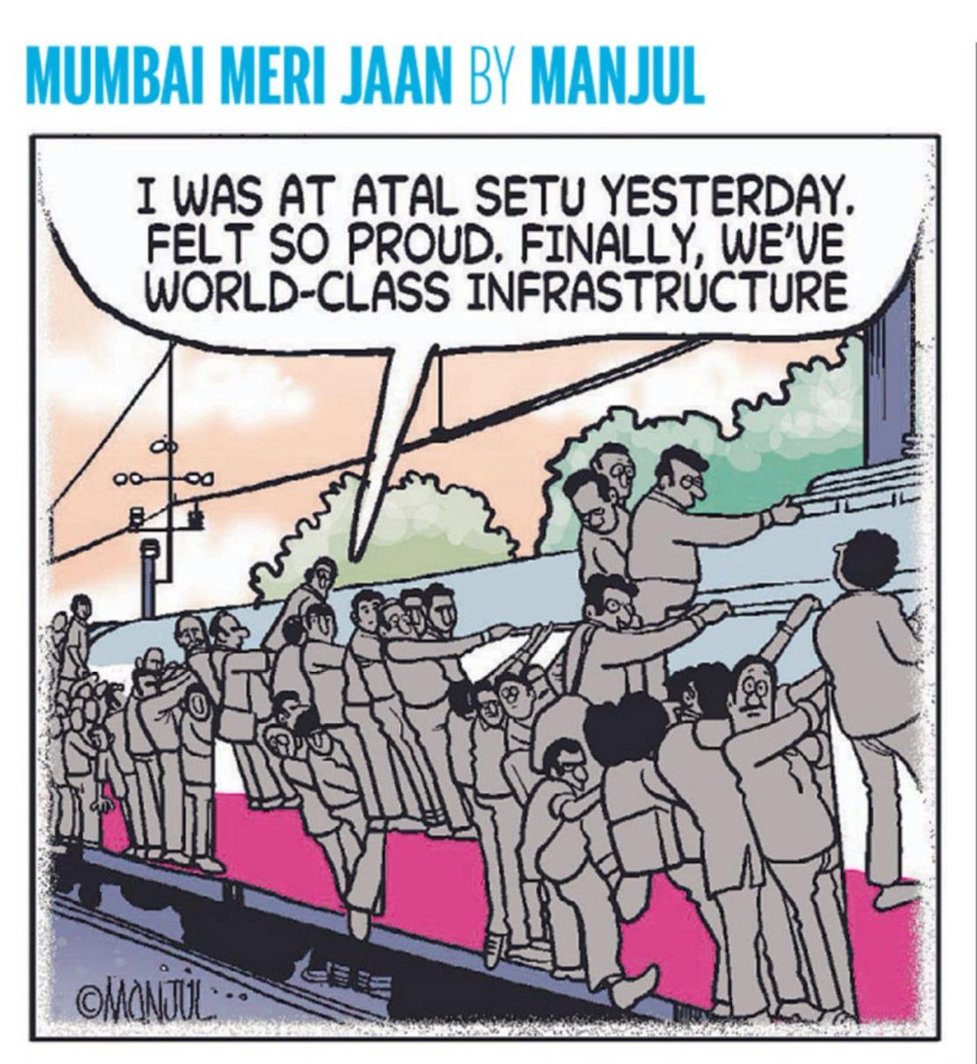 Where the spirit of Mumbai meets Modi's PR. @MANJULtoons