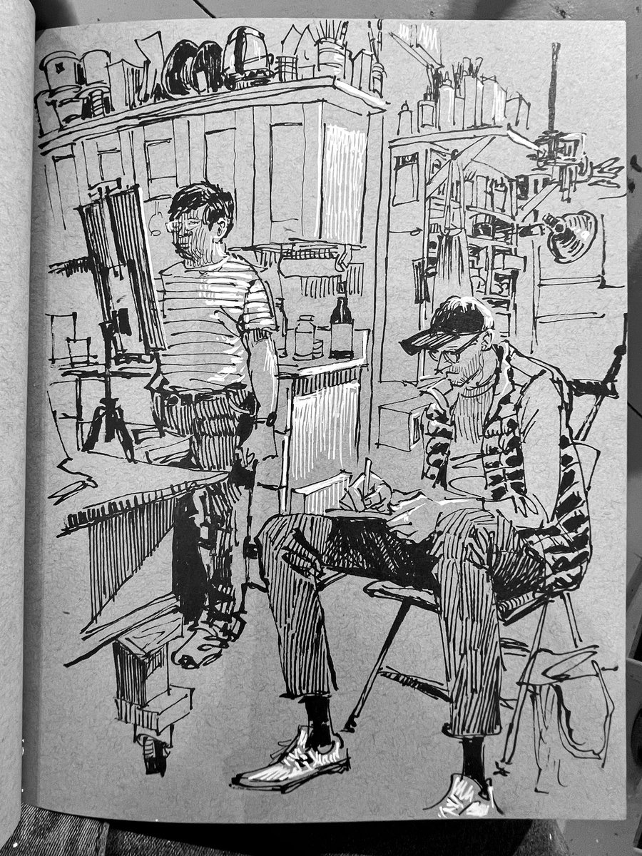 Will and Tom at life drawing 
