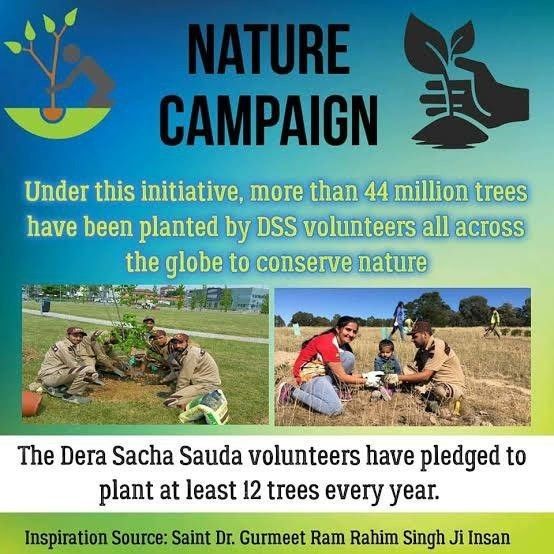 Tree's 🌴🌴 enhance the beauty of Earth 🌎. And also beneficial in different ways, helps to clean the environment and give greenery. So plant more and more tree to save Earth 🌍 #SaintGurmeetRamRahimSinghJi
#GoGreen
Nature Campaign 
@Gurmeetramrahim