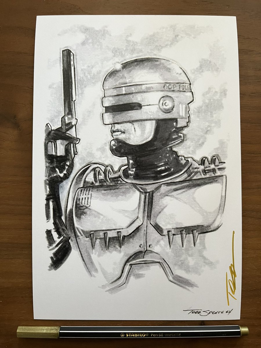 ROBOCOP prints are now available. $25, S&H included Signed 6x9” Let me know if you want one (or get one for a friend, will ship wherever you need.) 🙌