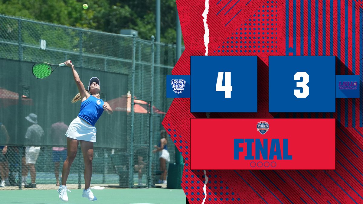 🎾 FINAL

@twbulldogs pulled out a 4-3 win over No. 11 LSU-Alexandria in the second round of the #NAIAWTennis National Championship

Olivia Alcala secured the winning point with a 6-3, 3-6, 6-3 win at No. 1 singles

TWU will face No. 3 Lindsey Wilson tomorrow at 2 pm ET

#AACWTEN