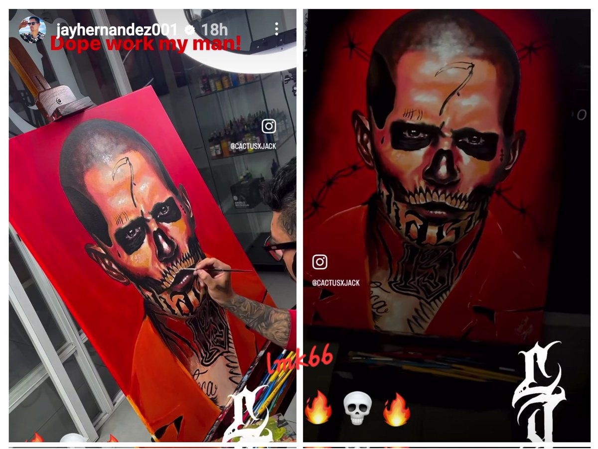 From #JayHernandez's Instagram account. @cactusxjack portrait of #Diablo.  #MagnumPI