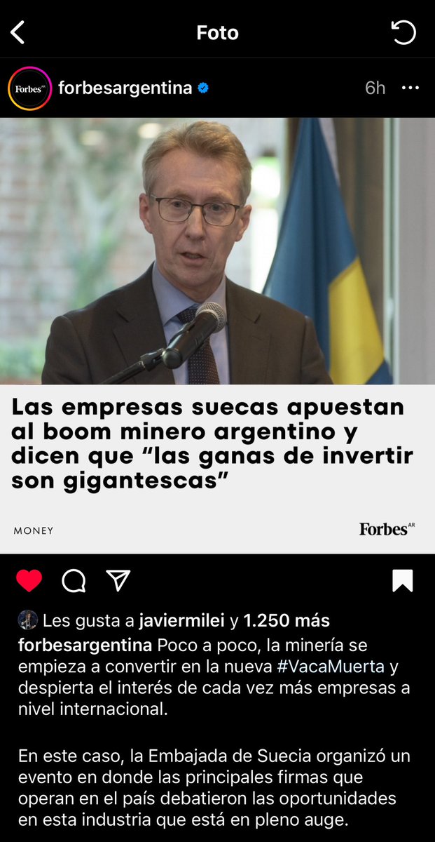 💸 ESTA SUCEDIENDO:

Empresas Suecas están esperando que se apruebe la Ley Bases en Senadores para venir a invertir a la Argentina.