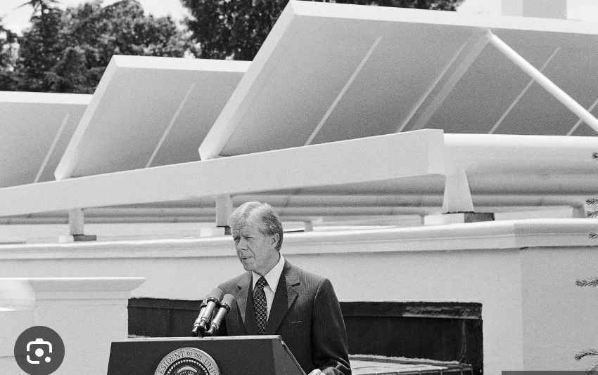 Remember when President Jimmy Carter put solar panels on top of the White House? And Regan took them down as soon as he became President? Yeah, that was the beginning of the end. Jimmy Carter is a wonderful man. 💔