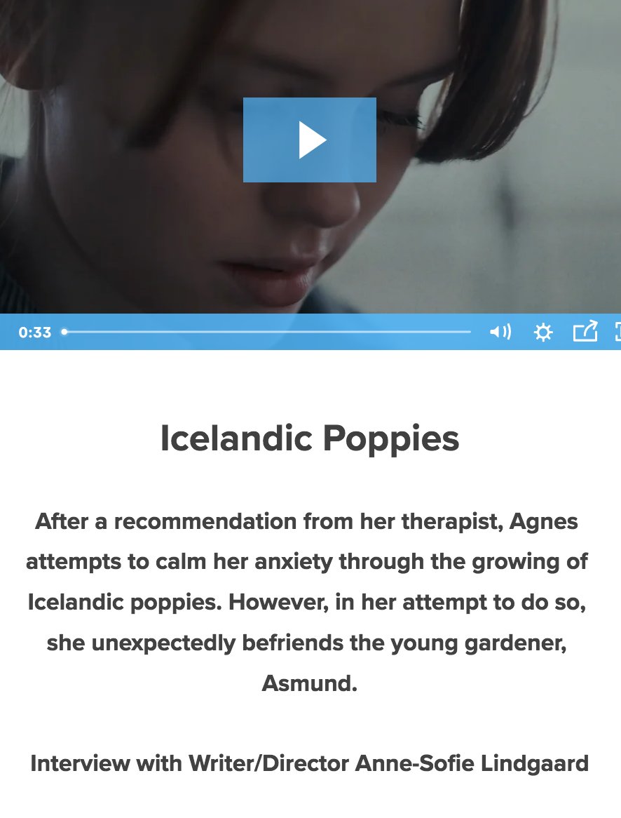 We interview ICELANDIC POPPIES Writer/Director Anne-Sofie Lindgaard @Vimeo Funders: Copenhagen Film Workshop, Girls In Film, Nyborg Kommune, Svendborg Kommune wearemovingstories.com/we-are-moving-…