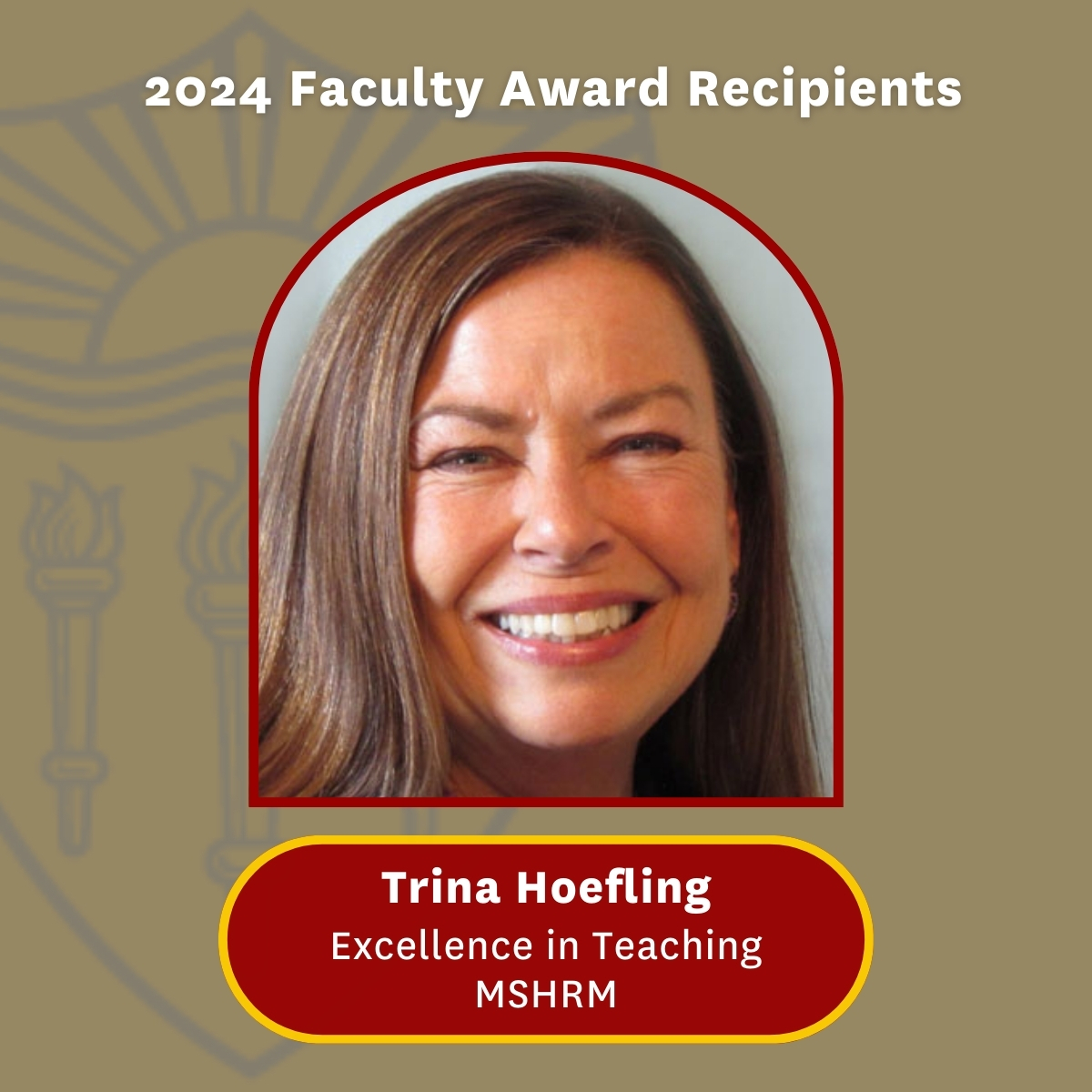 USC_MSHRM's tweet photo. Congratulations to MSHRM professor Trina Hoefling for receiving the Bovard College Excellence in Teaching Award. Professor Hoefling demonstrates exceptional and innovative approaches to instruction, supportive student communications, and an extensive academic knowledge base. https://t.co/3Lp4JoLuuq