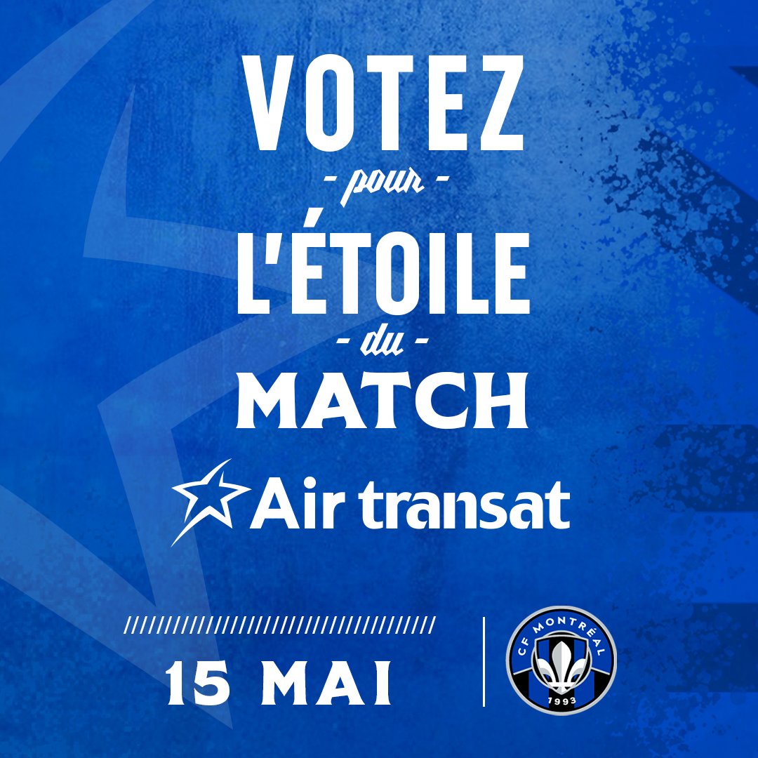 C'est le temps de voter pour l'Étoile du match @airtransat ⭐️✈️ Courez la chance de gagner une paire de billets aller-retour à la fin de la saison régulière pour la destination Air Transat de vos rêves en votant! Votez ici >>> cfm.tl/EtoileduMatch #CFMTL