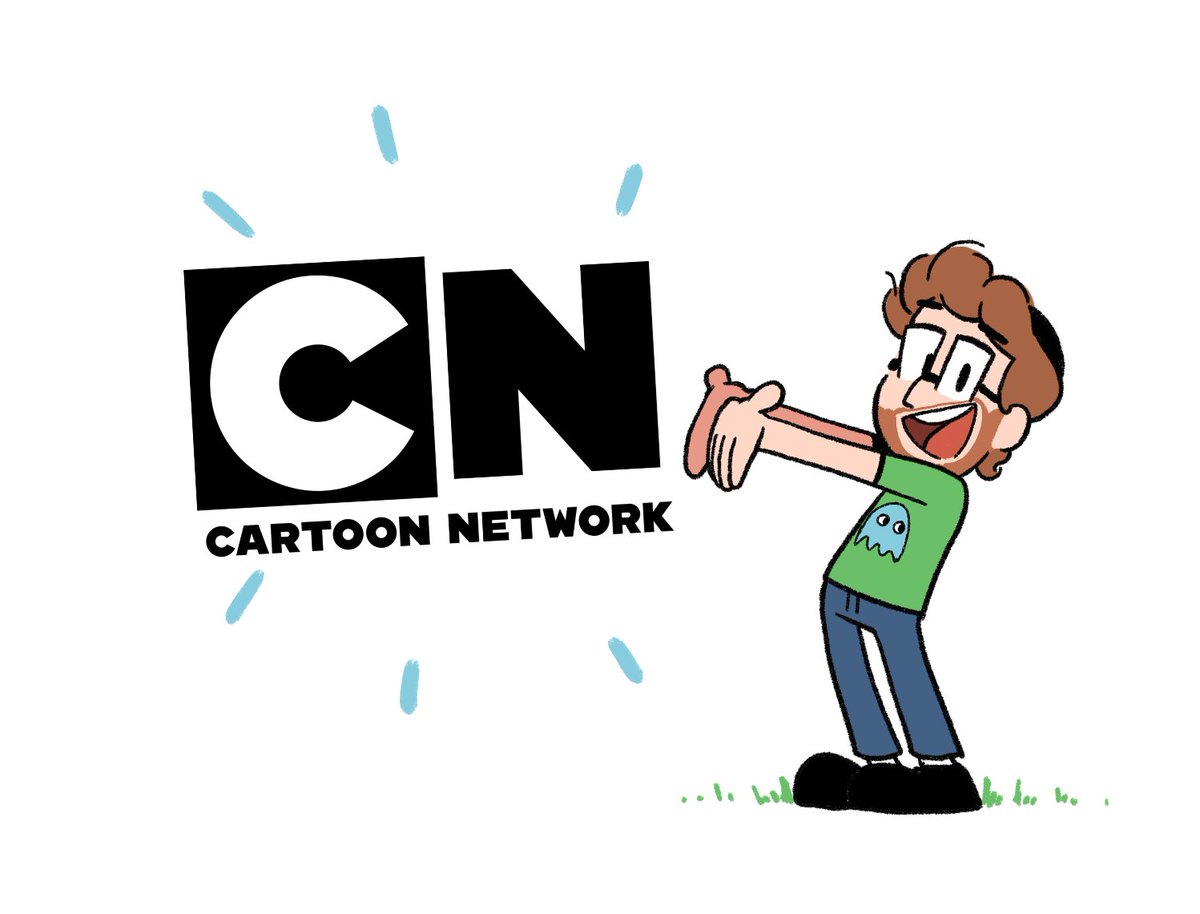 hey everyone! I'm super excited to announce that I've officially drawn a picture of myself standing next to the cartoon network logo!! I still don't have a job or anything though