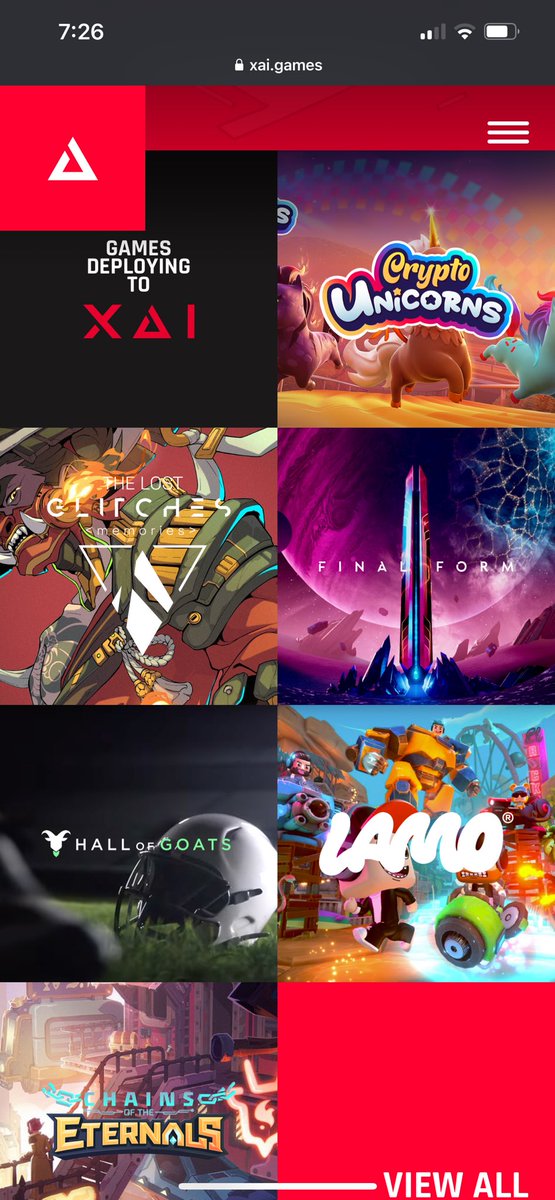 Great day for @crypto_unicorns right at the top of the new @XAI_GAMES site….      <:XAIPepe33:1131714643082088489> 

Xai has come such a long way since its launch in January and we could not have done it without your help.

Today, we unveil the new Xai branding and website.