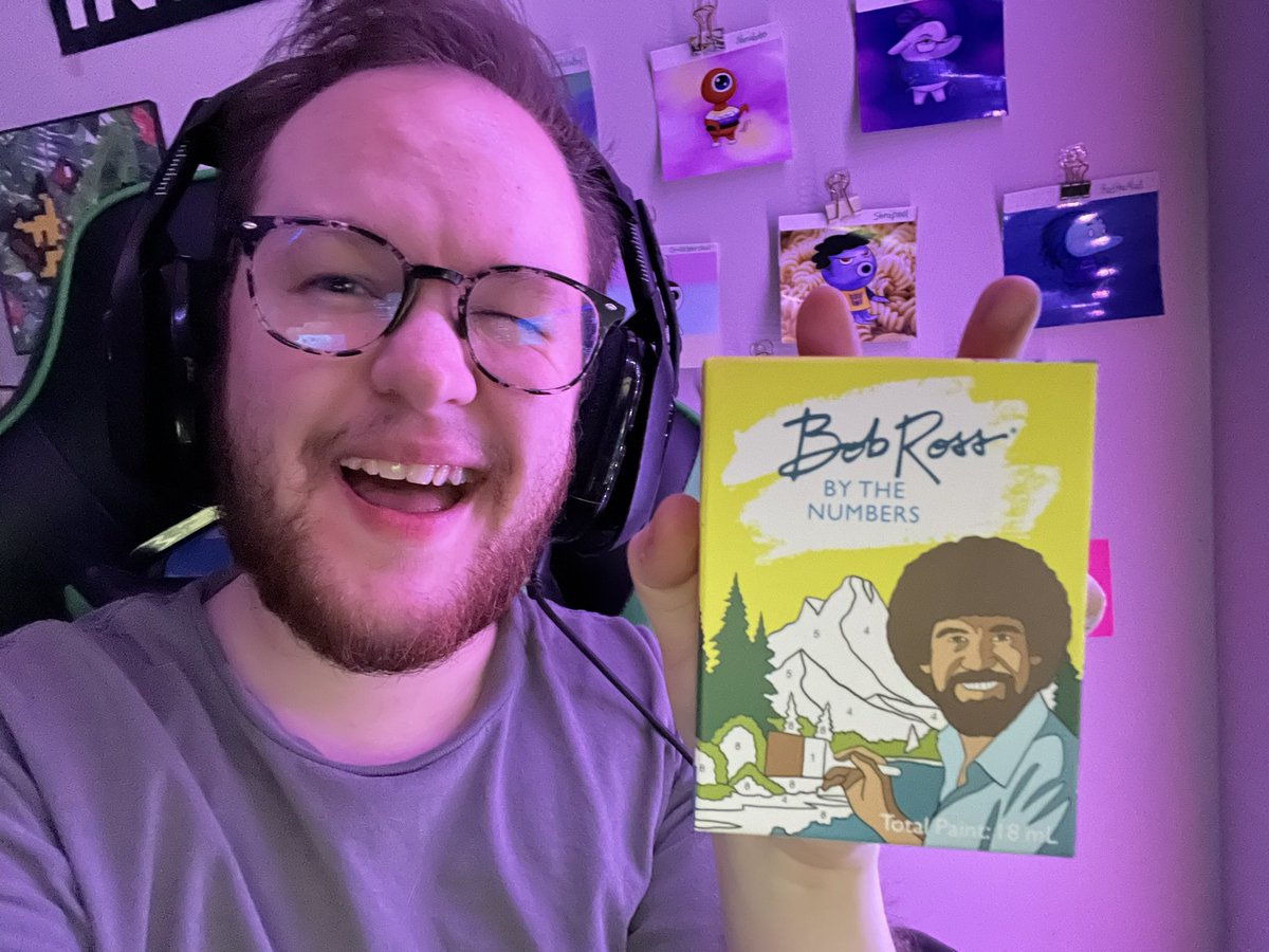 Day 2 of 3 of fundraising for @EqualityTexas! We are doing the Bob Ross mini painting kit. Added two stretch goals after the amazing work from yesterday. Let’s paint some happy little trees and raise money for an important cause. 

Live at 👾.tv/thebulbaboy
