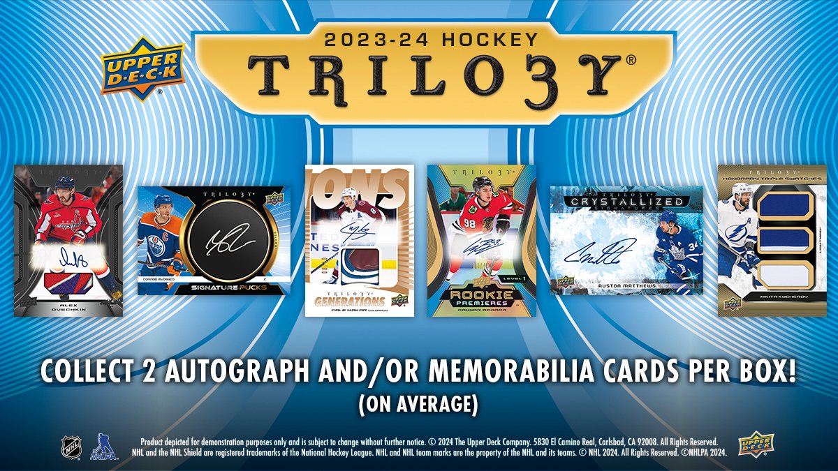 🚨 Now on the shelves - Collect 2023-24 Hockey Trilogy in hobby shops! Find a Certified Diamond Dealer near you >> bit.ly/466IH6o