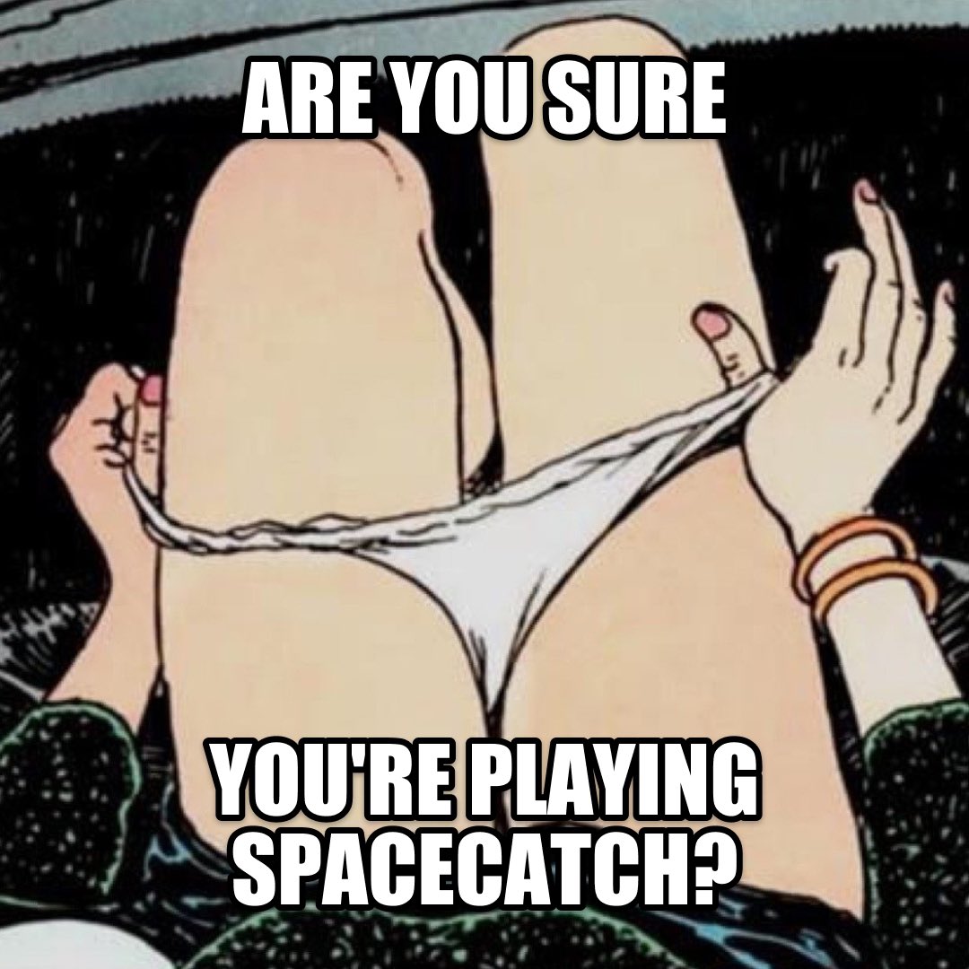 Getting a little adventurous, aren't we 😏? Are you sure you're playing #SpaceCatch 🎮💕? #MEME #Catcher #P2E #GameFi #Hot