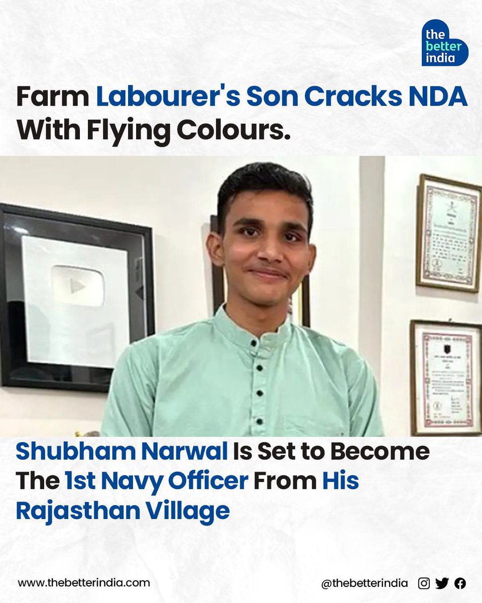 From battling financial struggles to personal loss, meet Shubham Narwal, a beacon of hope poised to make history as the first Navy officer from his village in Rajasthan.

#Navy #IndiaNavy #NavyOfficer #Rajasthan #Inspiration #IndiaFirst #ShubhamNarwal #SuccessStory
